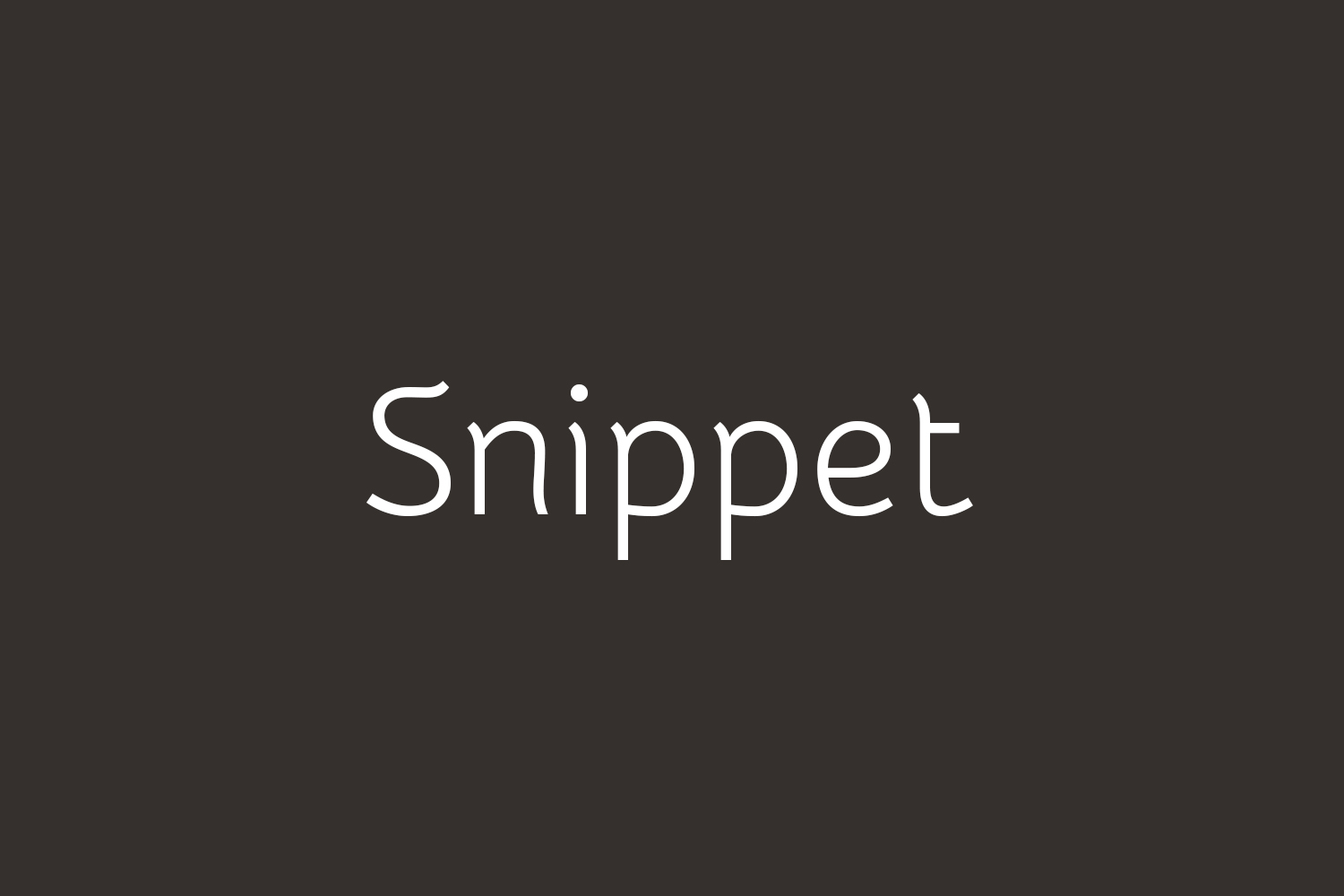 Hello World Snippets